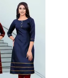 Woman rayon kurtis dark blue colour M size