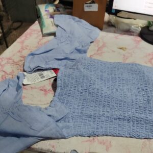 Woman stylish dress sky blue M size