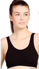 Private Label Fresh Look Womens Non Padded Comfortable Stylish Seamless Sports Bra Colour Black free Size