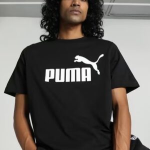 Puma Men Logo TShirt S Colour Black