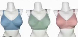 Private Label Womens Everyday Non padded Bra 30 Size Pack Of 3 Multicolour