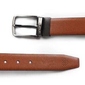 Bonjour Mens Premium Solid Pure Leather Belt Tan Brown