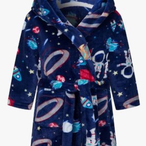 Private Label Bluesaly Kids Hooded Bathrobe Baby Boys Girls Pajamas Free Size Multicolour