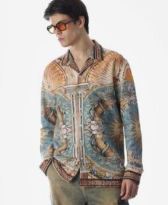 JACK JONES Tarot Card Print Regular Fit Shirt Size L Multicolour