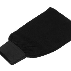 Private Label Bathing Exfoliating Gloves for Travel for Neck BLACK