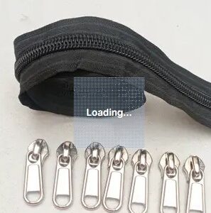Private Label Togline 10 NO ZIP WITH 7 STAINLES STEEL RUNNER Black Nylon Two Way Open ended Zipper