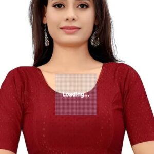 Private Label Round Neck Women Blouse Red Free Size
