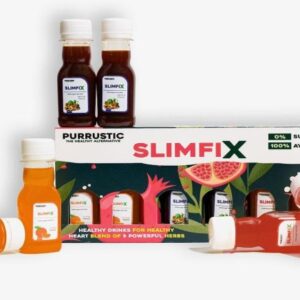 PURRUSTIC SLIMFIX Natural Weight Loss Through 9 Ayurvedic Herbs 6 Bottles 6 Day 60ML Each