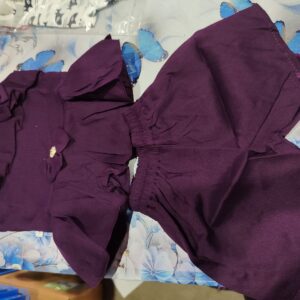 Private Label Trendy Fashionable Top and Bottom Set for purple free size