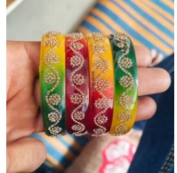 Private Label Hand madecraft bangle set Colour Multicolour