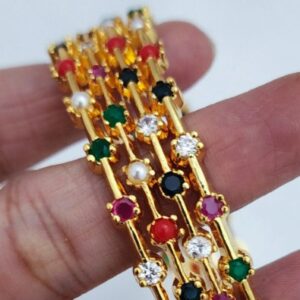 Private Label Navaratana Bangles 2 4 Size Multicolour 4 set