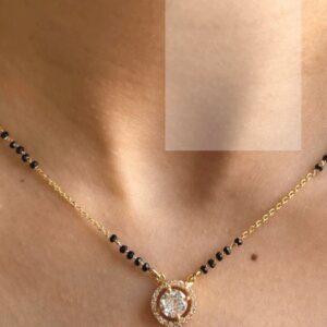 Zerakijewels Avni Mangalsutra golden black color