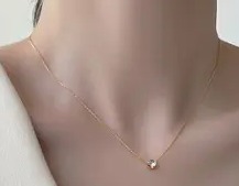 Private Label Hanae Jewells Gold plated Cubic Zirconia Stainless Steel Pendant