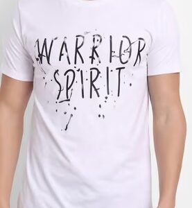 Tom Hiddle Men Typographic Print Slim Fit TShirt short sleeves With Short Coloue White Size L