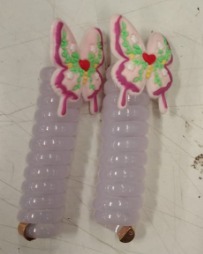 Private Label TRANSPARENT Telephone Wire Hair Bands for Kids Pack of 2