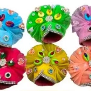 Private Label Laddu Gopal Dress Pagdi Mukut Shringar Pack of 6
