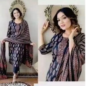 Private Label FASHIONABLE MOST DEMAND KURTI SET blue color size 4xl