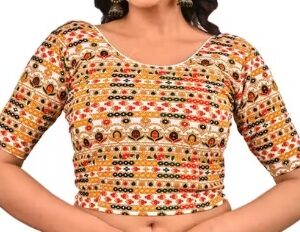 Private Label Trending Readymade Stretchable Printed Blouse multicolor size XL