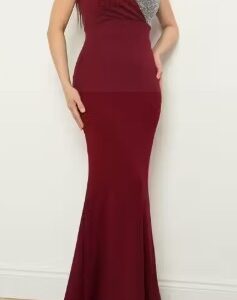 Private Label Pretty Elegant Women Dresses maroon colour size M