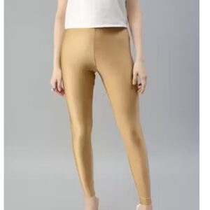 Private Label SHIMMER ANKLE FIT LEGGINGS GOLD Size xl