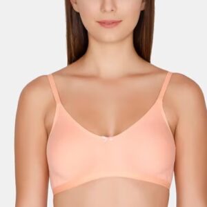 ZIVAME Everyday Anti Microbial Double Layered Non Padded Peach Size 36B