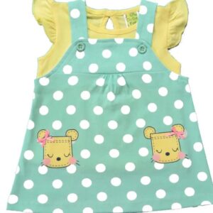 Clothe Funn New Born Baby Girls Dress Yellow Mint Green 6 9 month baby
