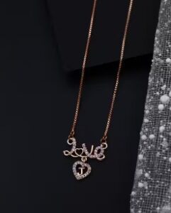 Private Label alphabet Pendant with chain for girls and women