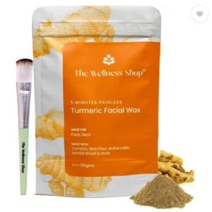 The Wellness Shop TURMERIC FACIAL 5 MIN PAINLESS HERBAL POWDER Wax 100 g