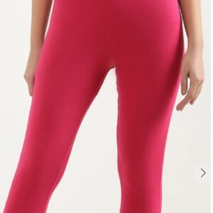 Elleven Pink Solid Skinny Cotton Tights With Elasticated Waistband XL Size