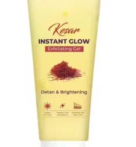 Private Label Kesar Instant Glow Exfoliating Gel Visibly removes tan brighten skin 60 ML