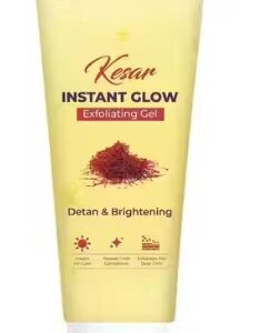 Private Label Kesar Instant Glow Exfoliating Gel Visibly removes tan brighten skin 60ML