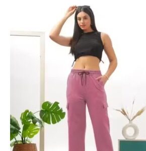 Private Label Pink Colour Elastic Trouser Pant For Girls and Women size 36