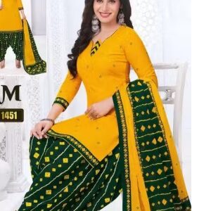 Private Label FRENCH CREP SALWAR SUIT MATERIYAL colour green yellow