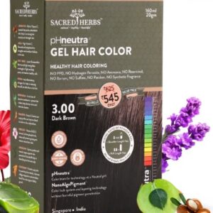 SACRED HERBS Damage Free pH Neutral Gel Colour Available in 5 Shades DARK BROWN