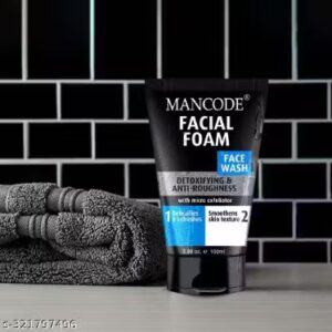 Mancode Face Wash Detoxifying Anti Roughness with Micro Exfoliator Skin Purifying Face Wash Balances Oil for Brighter and Glowing Skin 100 ml