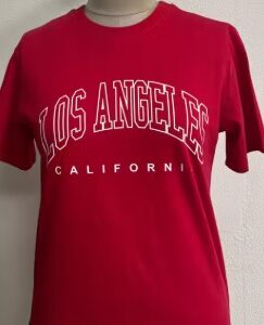 Private Label Red Printed Cotton TShirt SIZE L