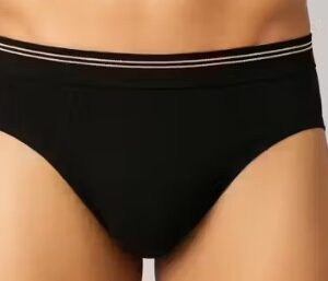 Private Label CMYK MEN S SOLID COTTON OUTER BRIEF WITH BLACK COLOR STYL size s