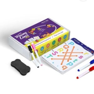 MUMMA MALL Reusable Tracing Lines Combo for Kids Handwriting Practice Kit with Markers