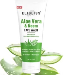 ELIBLISS Purifying Neem and Aloe Vera Gel Face Wash Removes Dirt 75 ml