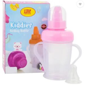 Private Label Feeding Bottle Sipper Cup with Nipple 300Ml with handal Pink