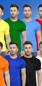 Private Label MENS ROUND NICK T SHIRT COMBO PACK OF 3 CLOURS RED BLACK AND ROYAL BLUE