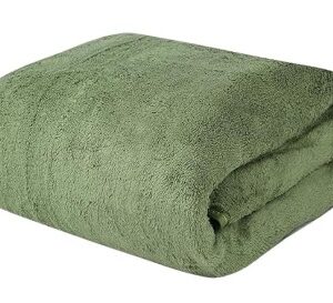 MAXOSHINE Microfiber Towels for Bath Large Size Super Soft Coral colour green size free