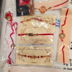 Private Label Rakhi Combo Rakhi For Brother Multicolour set of 8 rakhi 1 coin