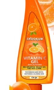 Skookum Vitamin C Gel For Skin and Hair Skin Brightening and Replenishes Skin Moisture 150 gm