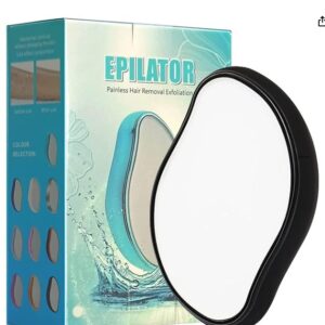 Private Label ISIRONA Hair Eraser for Women and Men Magic Crystal Hair Remover Painless Exfoliation Hair Removal Tool for Arms Legs Back Washable Crystal Epilator Without Shaving for Smooth Skin