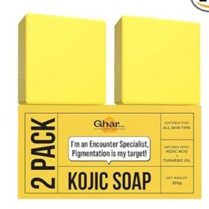 GHAR SOAPS Kojic Acid 2 Soap with Niacinamide Pack of 2 100 g 2
