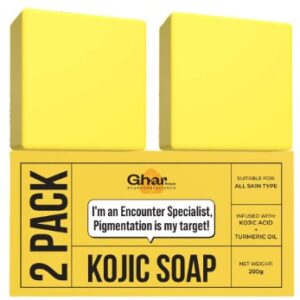 GHAR SOAPS Set Of 2 Kojic Acid 2 Soap With Niacinamide 100 g Each