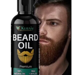 KURAIY Natural Beard Growth Oil Hair Growth Agent Thickener Hair Beard Care Product Anti Hair Loss Tonic Grow Beard Treatment Hair Serum 50ML