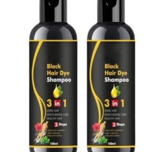 Private Label Herbal 3 in 1 Hair Dye Instant Black Hair Shampoo for Women AND Men 100ml