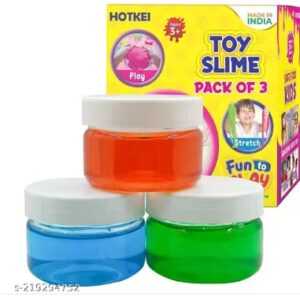 SNEKI Non Sticky Crystal Clay Kids Slime Pack Of 3